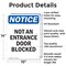 Signmission Not An Entrance Door Blocked OSHA Notice Sign, Aluminum, 10in W x 14in L, 2PK OS-2PACK-NS-A-1014-V-15145 - alternate 6